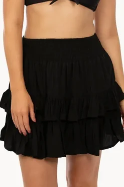 Skirts|Sundrenched Plain Havana Skirt Black