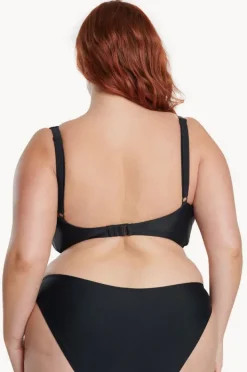 Bikini Tops|Raq Apparel Plain HH/I Cup Underwire Crop BLACK
