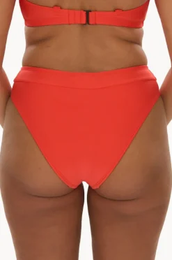 Bottoms|Raq Apparel Plain High Leg Brief Tangerine