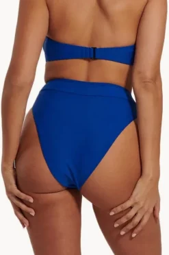 Bottoms|Raq Apparel Plain High Leg Brief Cobalt