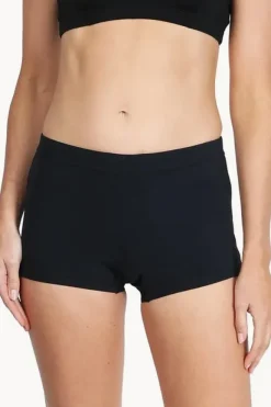 Bottoms|Base Swim Plain High Waisted Boyleg Black