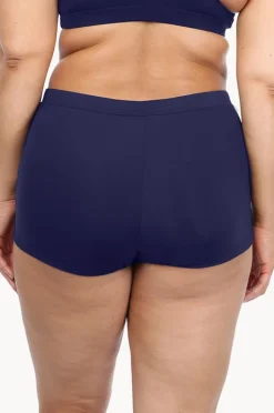 Bottoms|Base Swim Plain High Waisted Boyleg Navy