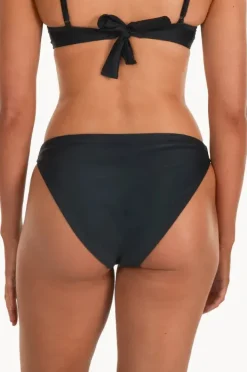 Bottoms|Base Swim Plain Hipster High Leg Pant Black