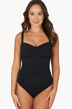 One Pieces|Nip Tuck Plain Joanne One Piece BLACK