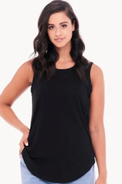 Tops|Betty Basics Plain Keira Tank Black