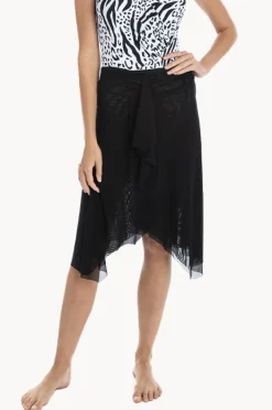 Overswim|Togs Swimwear Plain Mesh Frill Skirt Black