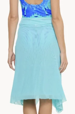 Sarongs|Togs Swimwear Plain Mesh Frill Skirt Mint