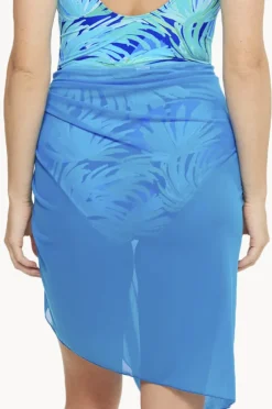 Sarongs|Togs Swimwear Plain Mesh Sarong Turquoise