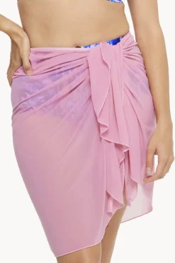 Sarongs|Togs Swimwear Plain Mesh Sarong Pink