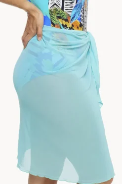 Sarongs|Togs Swimwear Plain Mesh Sarong Mint