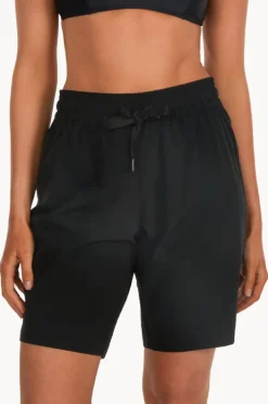 Boardshorts|Base Swim Plain Mid Boardshort Black