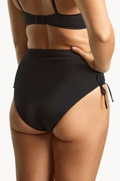 Bottoms|Panache Plain Midi Gathered Brief Black