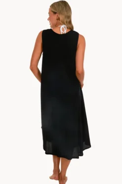 Dresses|Sundrenched Plain Niche Dress Black