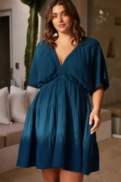 Dresses|Artesands Plain Pachelbel Short Dress Navy