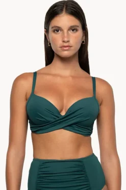 Bikini Tops|Nip Tuck Plain Ruth D/DD Cup Bra Pine