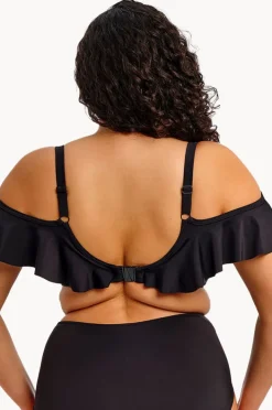 Bikini Tops|Elomi Swimwear Plain Sailing Gg Cup Ruffle Plunge Bra BLACK