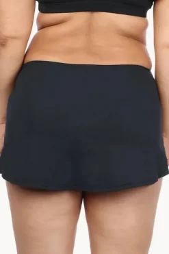 Bottoms|Base Swim Plain Skirted Pant Black