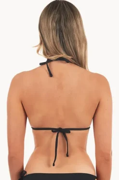 Bikini Tops|Base Swim Plain Slide Tri Black