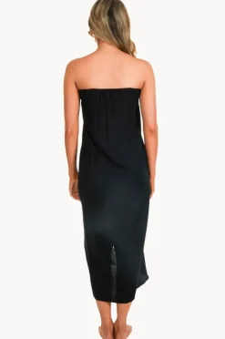 Sarongs|Bodacious Plain Tube Sarong Black