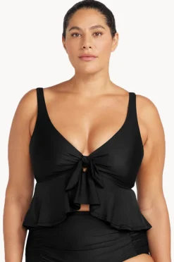 Bikini Tops|Artesands Plains Chagall Midriff Bikini Top Black