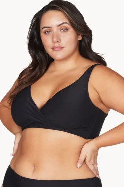 Bikini Tops|Artesands Plains Delacroix Cross Front Bra Black