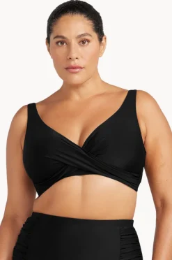 Bikini Tops|Artesands Plains Delacroix Cross Front Bra Black
