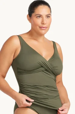 Tankini Tops|Artesands Plains Delacroix Tankini Separate Olive
