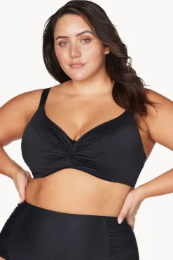 Bikini Tops|Artesands Plains Monet DD/E Underwire Bra Black