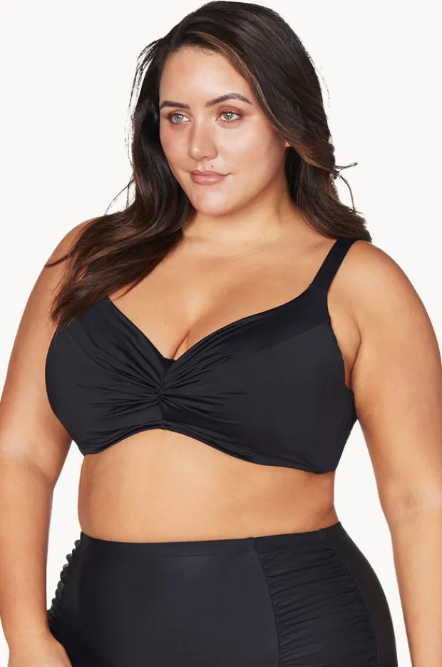 Bikini Tops|Artesands Plains Monet DD/E Underwire Bra Black