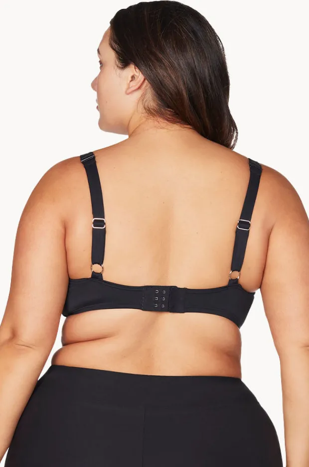 Bikini Tops|Artesands Plains Monet DD/E Underwire Bra Black