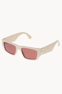 Sunglasses|Le Specs Plastic Measures Sunglasses Ivory