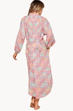 Dresses|Tigerlily Pomona Lorena Maxi Shirt Dress Multi Geo