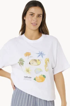 Tops|Rip Curl Poolside Heritage Tee WHITE