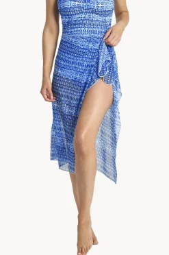 Sarongs|Jantzen Portugal Midi Mesh Sarong Navy