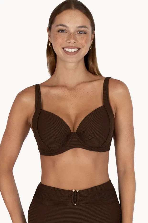 Bikini Tops|Baku Positano D/DD Cup Balconette Bra Mocha