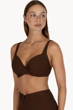 Bikini Tops|Baku Positano D/DD Cup Balconette Bra Mocha