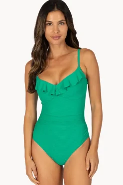 One Pieces|Baku Positano D/DD Cup Frill One Piece Emerald