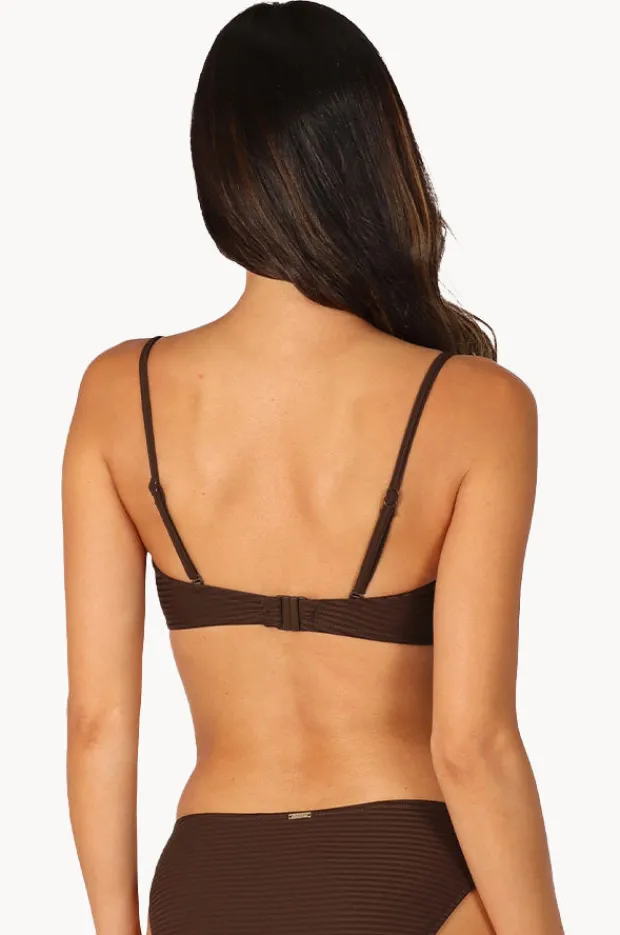 Bikini Tops|Baku Positano Frill Bandeau Mocha
