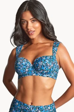 Bikini Tops|Panache Posy Bette E Cup Balconette Bra Blue