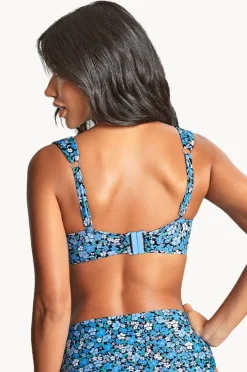 Bikini Tops|Panache Posy Bette F Cup Balconette Bra Blue