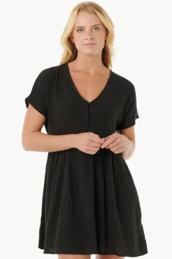Dresses|Rip Curl Premium Surf Short Sleeve Dress Black