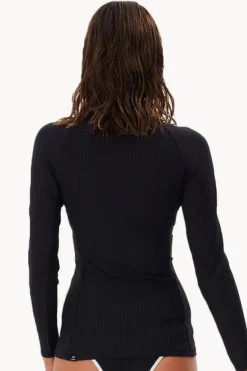 Rashies & Sunsuits|Rip Curl Premium Surf Zip Suntop Black
