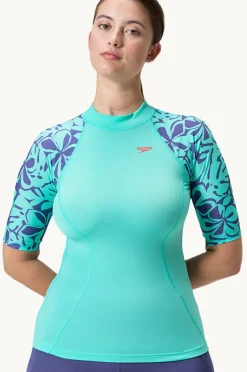 Rashies & Sunsuits|Speedo Printed Short Sleeve Suntop Arctic