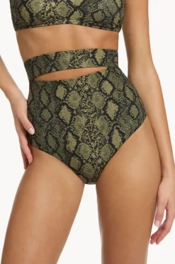 Bottoms|Jets Python Ultra High Waist Splice Pant Olive