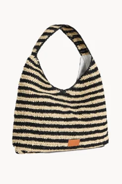 Beach Bags|Bags|Seafolly Raffia Stripe Tote Bag Natural/Black
