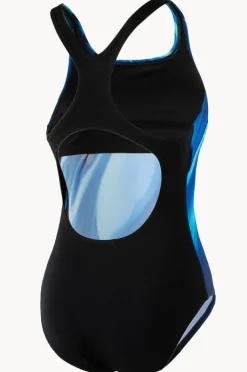 One Pieces|Speedo Rapture Glow Medalist One Piece Black/Cobalt