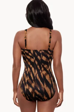 One Pieces|Miraclesuit Raya De Safari Europa One Piece Black/brown