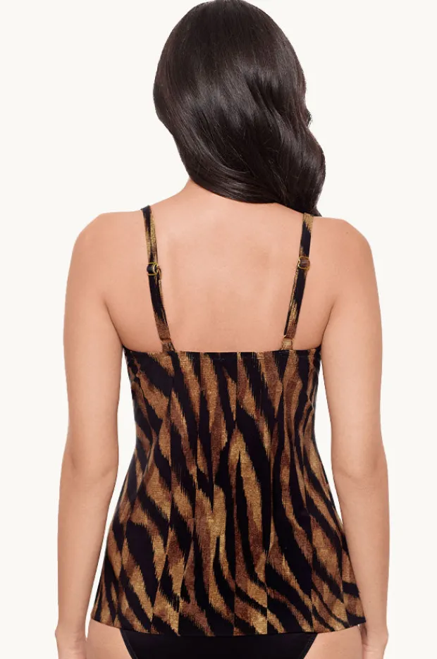Tankini Tops|Miraclesuit Raya De Safari Marina Tankini Separate Black/brown