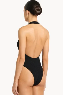 One Pieces|Bond-eye Recycled Ava Halter One Piece BLACK