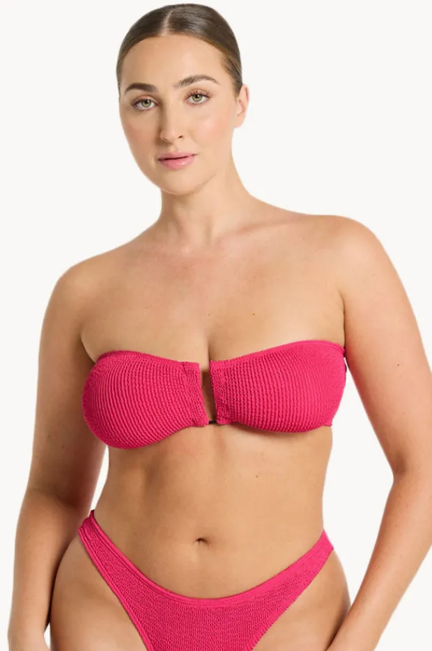 Bikini Tops|Bond-eye Recycled Blake Bandeau Raspberry